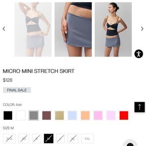 NWT  Danielle Guizio mini stretch skirt in ash!!! Sold Out!